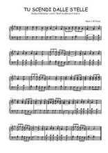 Téléchargez l'arrangement pour piano de la partition de Traditionnel-Tu-scendi-dalle-stelle en PDF